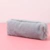 Plush octagon pen bag-gray gray