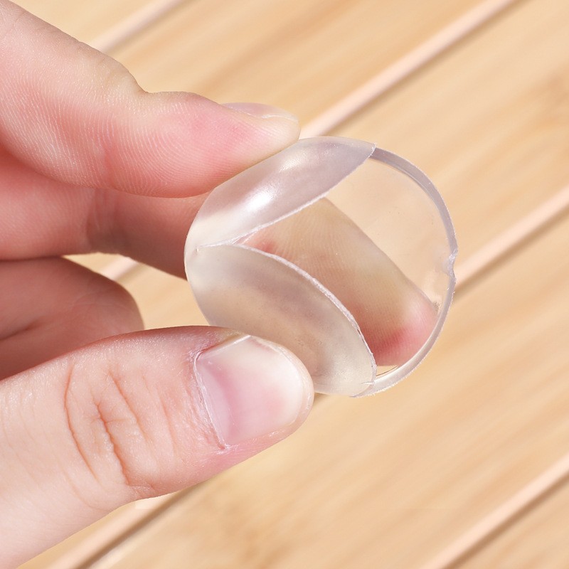 Ángulo de silicona transparente a prueba de colisiones cubierta de esquina de mesa de seguridad infantil goma de respaldo no perforada muebles mesa de té protección contra golpes image 4