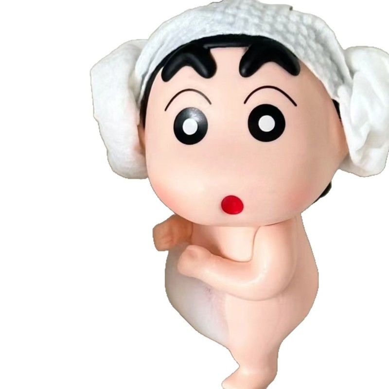 【お風呂クレヨンしんちゃん】しんちゃんはお風呂の飾りを作っています。|undefined