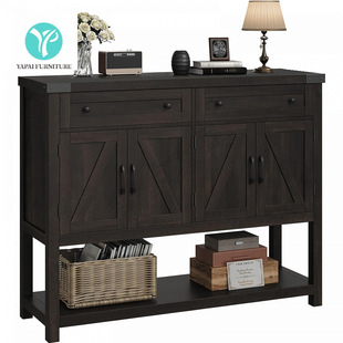 Cross-Border Amazon Panel Furniture Sideboard Household Multi-Functional Kitchen Classification Storage Cabinet Side Table with Drawers