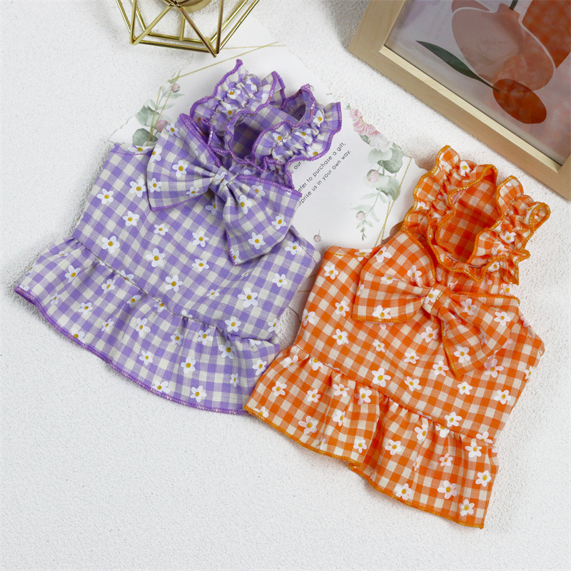 Summer thin breathable small princess costume with bow