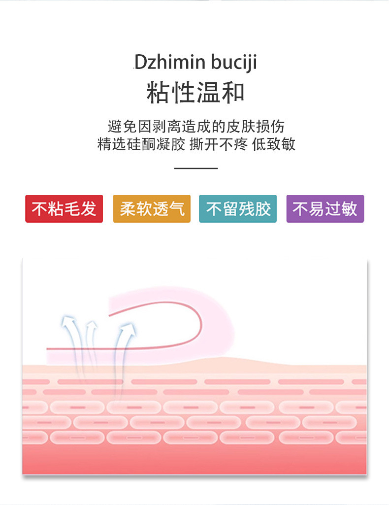 Silicone Gel PU Film Breathable Waterproof Acupoint Patch Blank Dressing 7x7 cm key features
