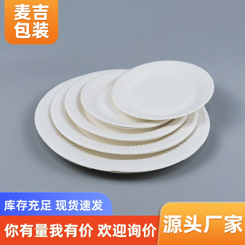 Одноразовая картонная бумажная тарелка белая DIY детский день рождения декоративная бумага Пикник барбекю живопись бумажная тарелка