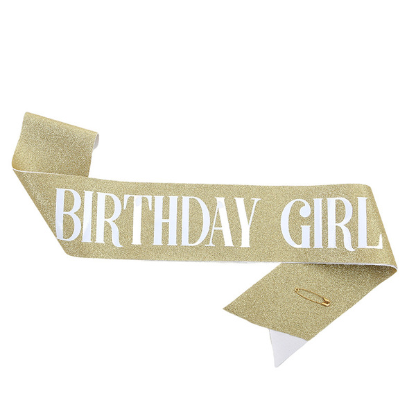 Cross-border birthday party glitter shoulder strap etiquette belt…