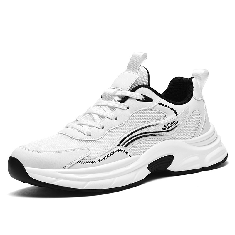 Zapatos deportivos de malla juvenil para hombres 2025 primavera y verano nuevos zapatos casuales de suela suave ligeros y transpirables zapatos de correr al aire libre