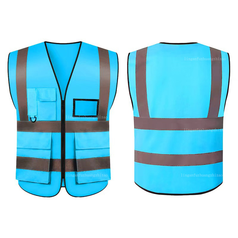 Chaleco de Seguridad Reflectante Multibolsillos para Construcción y Tráfico