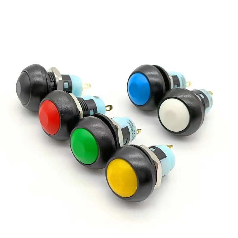 按钮开关33B 圆形防水按钮开关 PBS-33A自锁防水按钮开关12mm