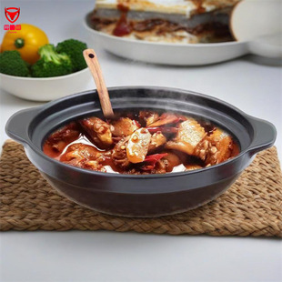 Commercial casserole with open flame direct burning, high temperature resistance, cold and heat alternation, no cracking, factory direct selling Tang Dynasty style casserole with lid
