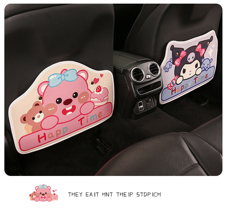Short Cartoon Printed Anti-Kick Pad Cartoon Car Seat Back Anti-Kick Pad Car Seat Back Anti-Fouling and Anti-Dirty Pad