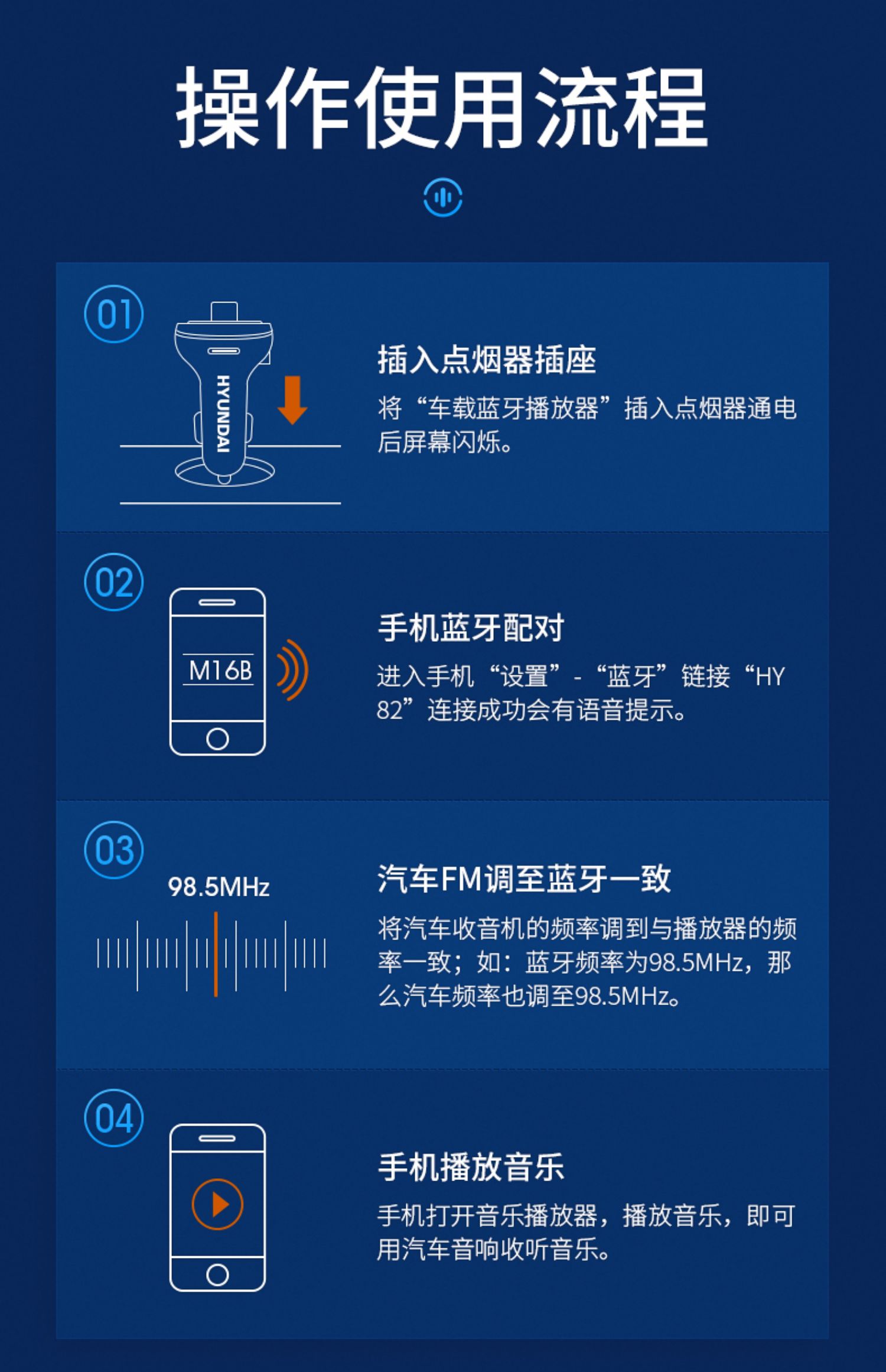 Car Bluetooth Receiver 5.0 Lossless mp3 Playback Cigarette Car Supplies Multi-functional Music Charger Fast Charging