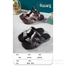 2025经典一次成型越南牛筋橡胶男凉防滑耐磨跑江湖男凉鞋厂家批发