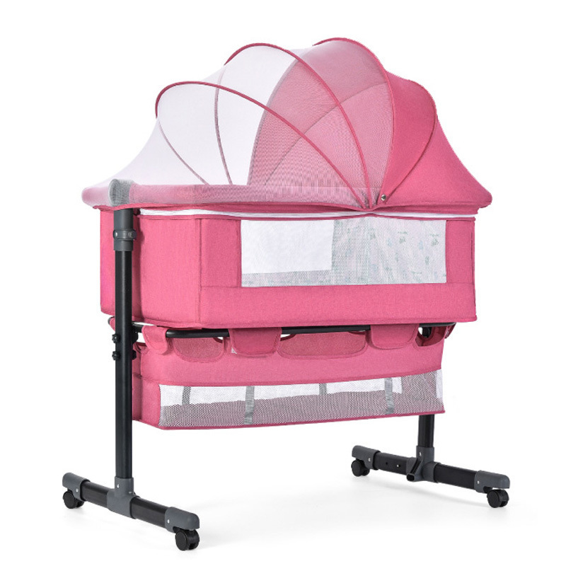 Juegos móviles cama plegable empalme cama portátil cama de bebé mecedora mesa de pañales de nuevo