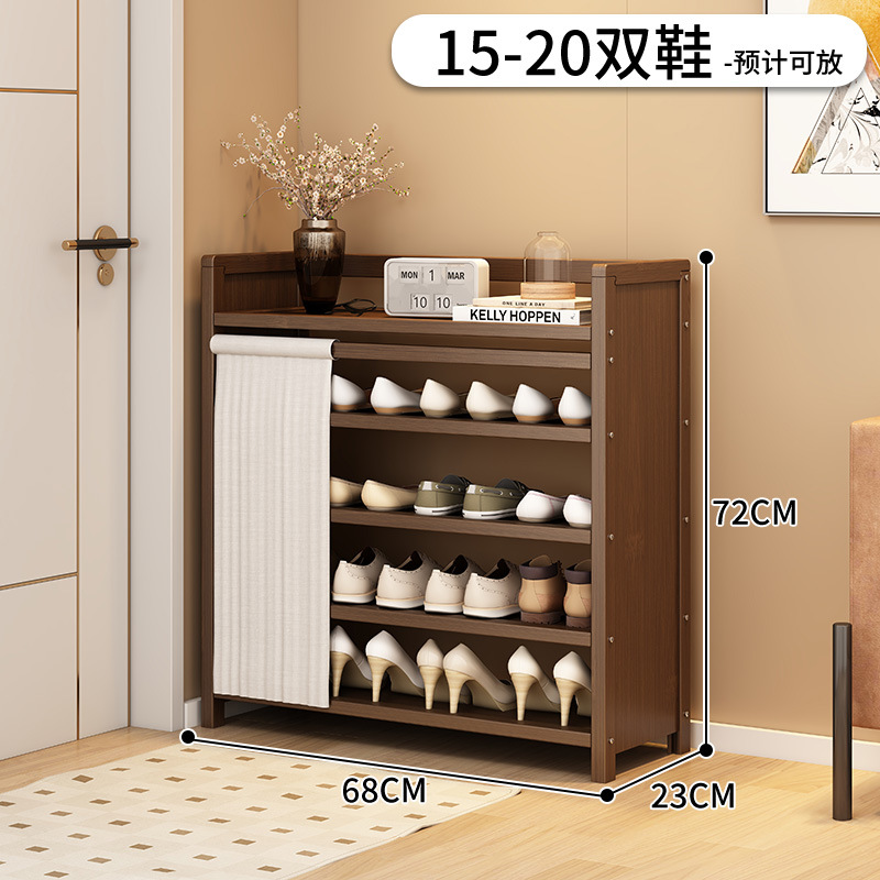 Estante de almacenamiento de almacenamiento para sala de estar doméstica sin instalación de porta de entrada del gabinete de zapatos multicapa estante de almacenamiento de suelo simple
