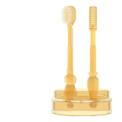 Baby toothbrush, milk toothbrush set, baby newborn tongue cleaning artifact, children's oral toothbrush, soft bristles wholesale