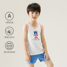 A类夏款童装儿童外穿无袖背心中小童男童篮球纯棉运动宝宝背心