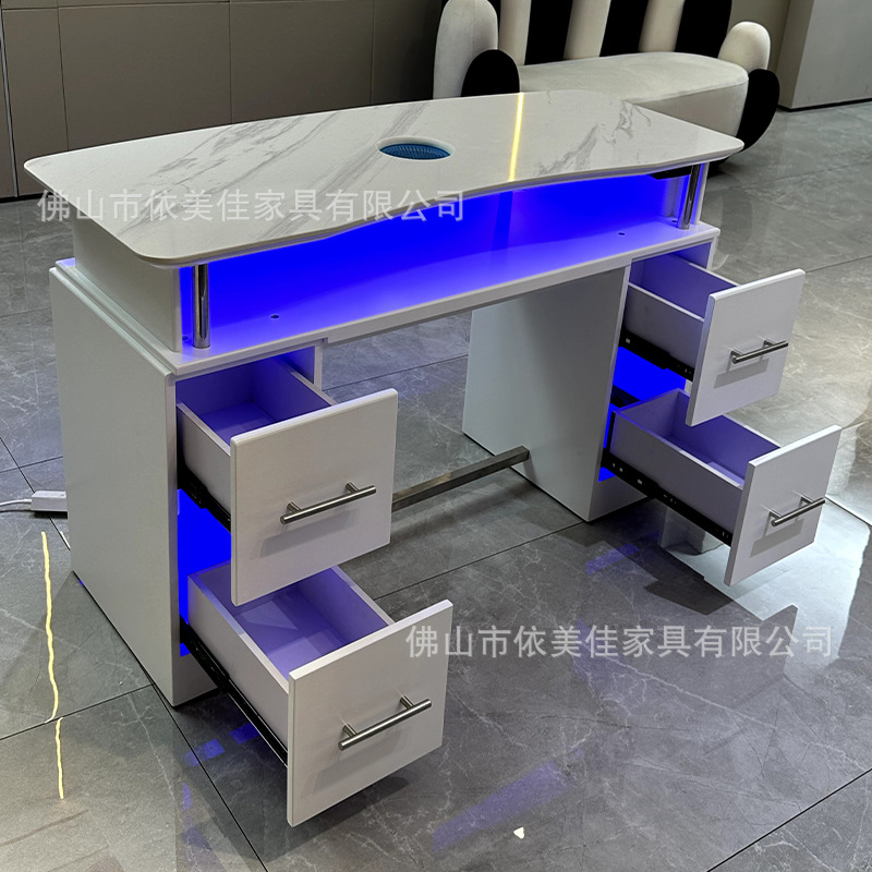 Mesa de manicuras fábrica directa nueva mesa de manicuras japonesa simple mesa de manicuras en línea moderna mesa de manicuras un solo gabinete de manicuras
