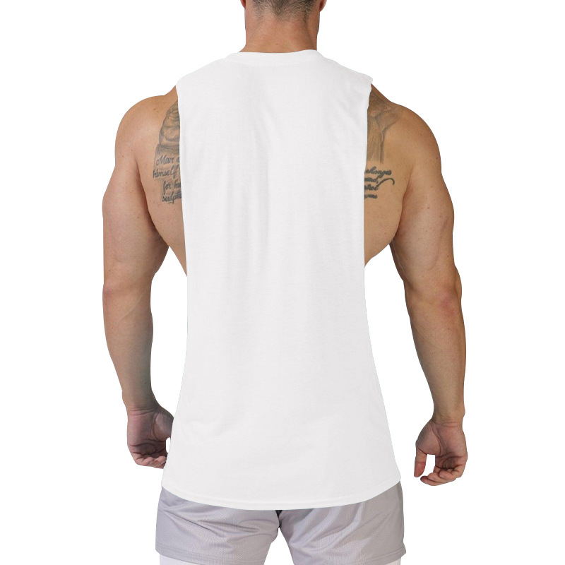 210g Weight Sleeveless Sleeve Length Cotton Blend, Polyester Fabric Type Regular Top Length Racerback Tank Tops Tops Type Casual Occasion Round Neck Neckline Loose Fit Type Solid Color Pattern Summer Season Men's Gender Simple Style Style Wholesale Men's Simple Style Solid Color Sleeveless Men's Tops 1