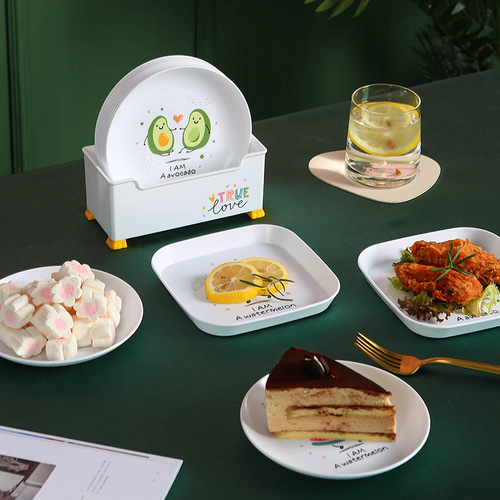 New product creative plastic printing Nordic spit bone dish home table snacks snacks snacks dried fruit plate fruit plate