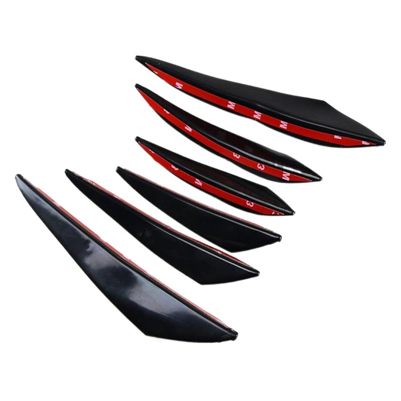 Модификация автомобиля Универсальный воздушный нож спойлер переднего бампера модификация бампера маленький воздушный нож универсальный спойлер из углеродного волокна с рисунком вокруг спойлера