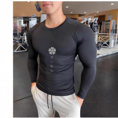 半袖速乾スポーツTシャツランニングベースレイヤージムトレーニングウェアメンズ通気性吸汗性ストレッチタイツ
