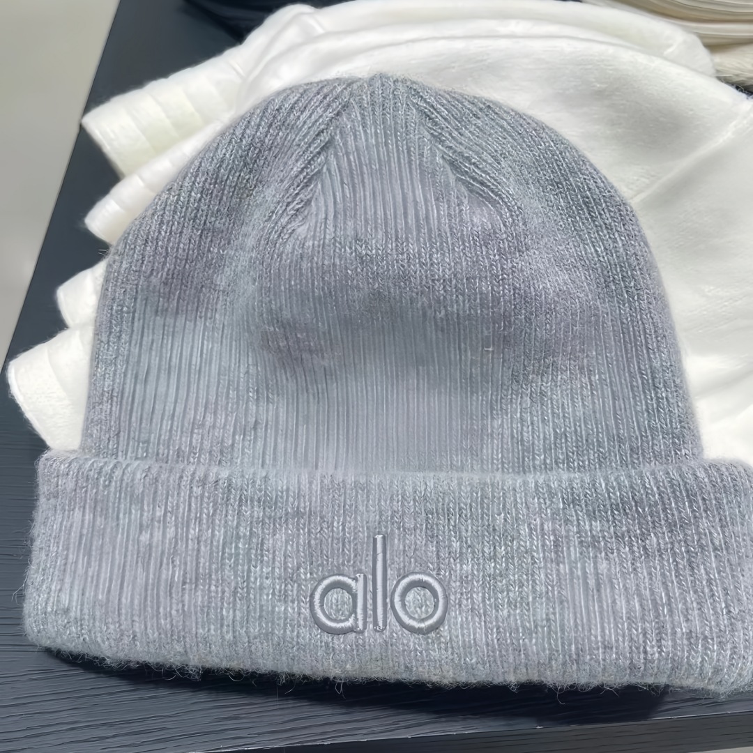 가을 겨울 신상 패션 알파벳 alo 백합 털모자 구미 캐주얼 보온 냉모 남녀 동