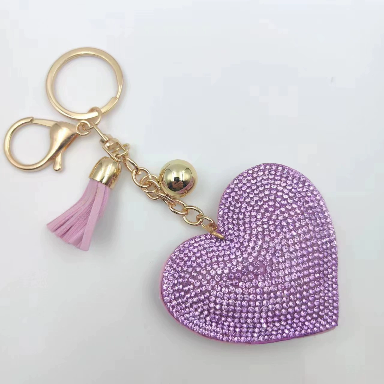 Брелок (в стиле Chanel) сердце с кисточкой, аксессуар DIY, 9×8×2 см