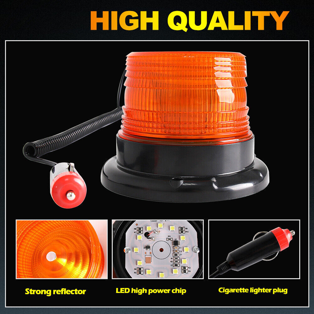 Transfronterizo 12LED lámpara de advertencia de detonación del vehículo para ingeniería de camiones elevadores luz amarilla luz de baliza superior image 4