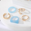 Metal resin, ring, fashionable advanced set, accessory, high-quality style, simple and elegant design