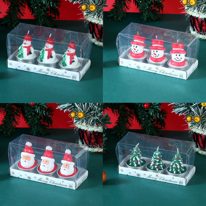 Christmas Christmas Tree Santa Claus Paraffin Christmas Candle 1 Set display picture 9