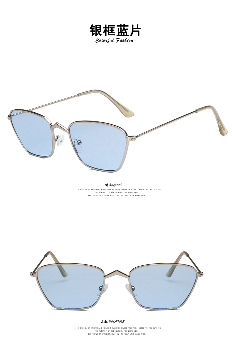 retro small frame metal irregular sunglassespicture10