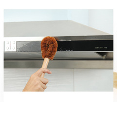 Factory Direct Supply of Coconut Fiber Scrub Brushes with Long Handles for Non-stick Cooking Surface Cleaning and Dish Washing