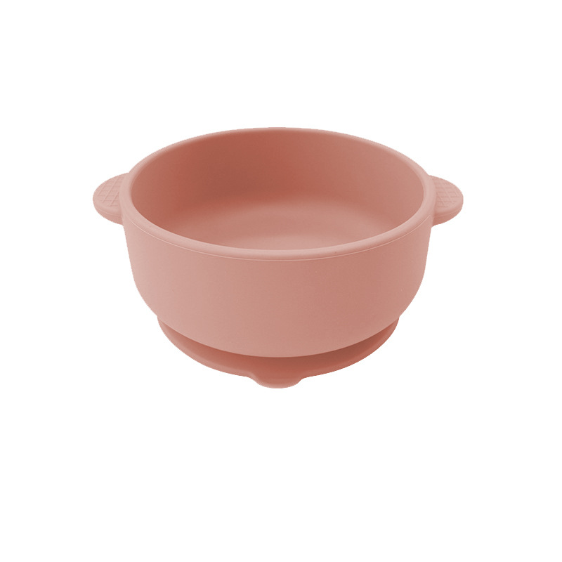 Tazón para orejas de silicona de grado alimenticio para bebés Tazón para orejas de cinturón antideslizante de color sólido para niños Tazón para orejas con ventosa