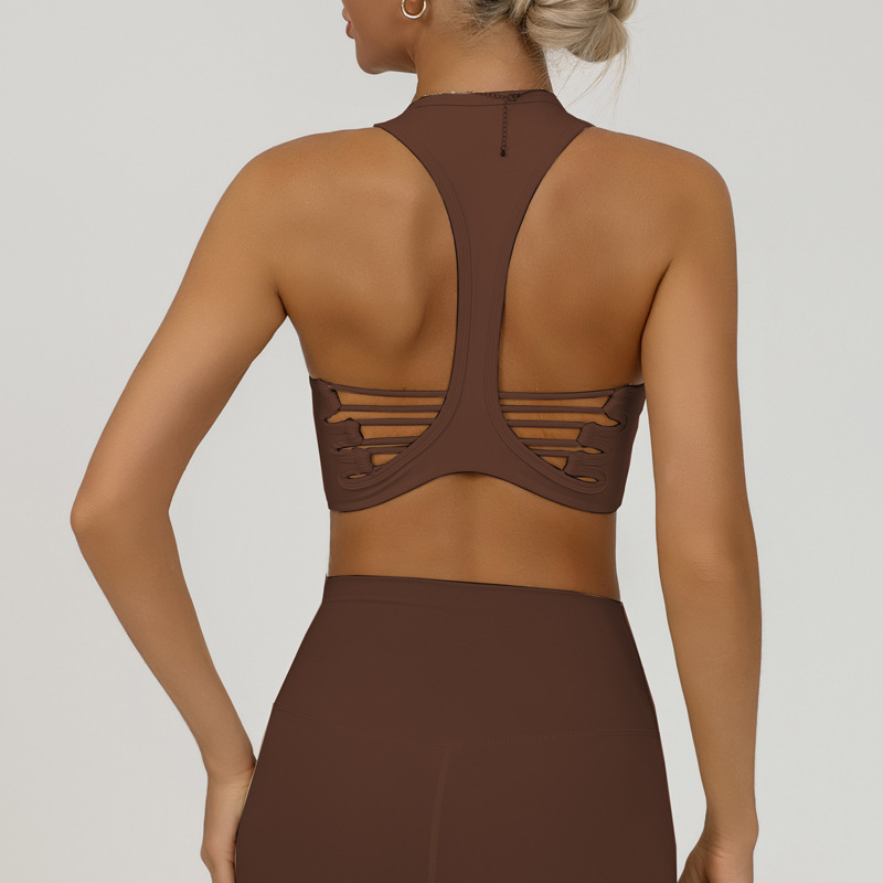 Europa y los Estados Unidos transfronterizos espalda hermosa barra de deporte de alta elasticidad correr secado rápido entrenamiento de baile bra de fitness chaleco de pecho