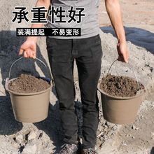 灰桶批发牛筋泥浆桶家用加厚泥工水泥桶塑料小水桶摔不烂建筑工地