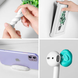 Blue nail-free glue mark-free glue clay mobile phone headset cleaning glue photo frame glue photo poster high viscosity double-sided horse small