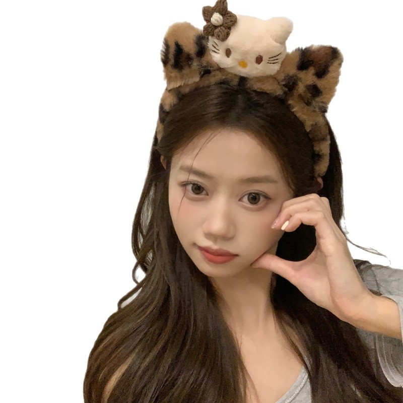 曲奇饼干毛绒发箍女新款洗脸压发头箍可爱发卡子防滑发捆头饰|undefined