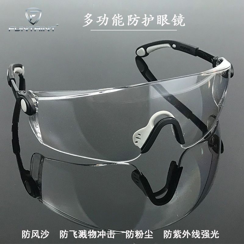 CE方塔新款护目镜防冲击透明防刮防雾防护眼镜防花粉过敏眼罩