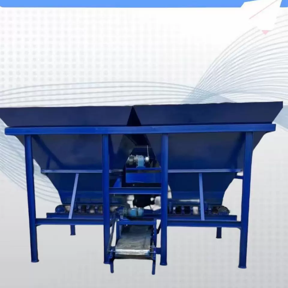 混凝土配料机全自动砂石电子称重配料仓矿用砂浆料槽仓双仓配料机