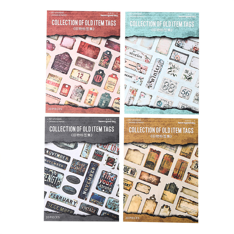 Un día hermoso, papel adhesivo troquelado de doble material, colección de etiquetas de objetos antiguos, material de cuenta manual, pegatinas de paisajismo decorativas