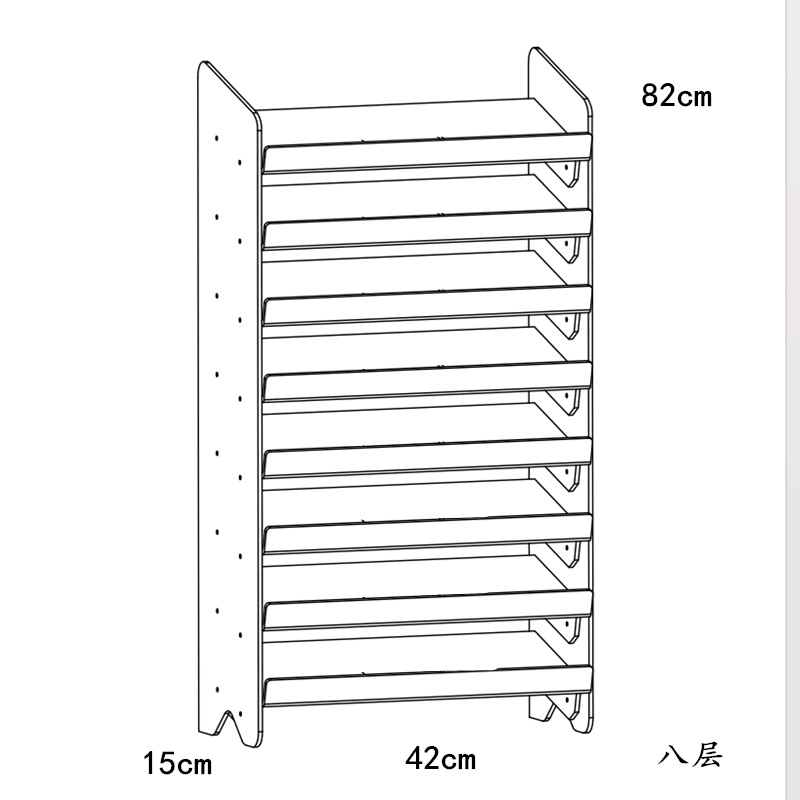 8층 아크릴 디스플레이 스탠드 길이 42 폭 15 높이 82cm