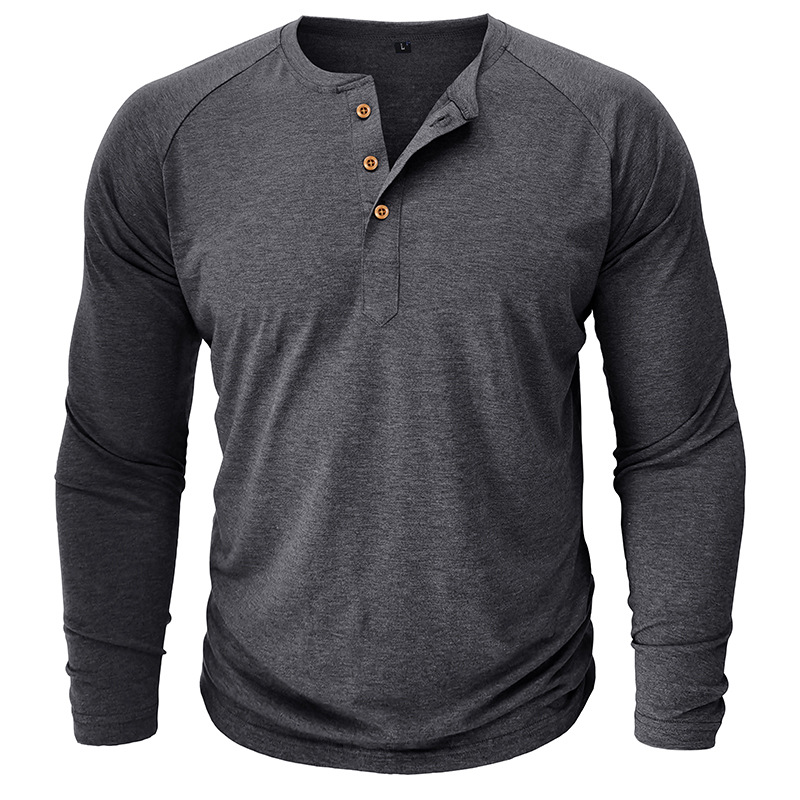 autumn and winter men's long-sleeved T-shirts, men's bottoming shirts, men's t-shirt clothing processing_voghion.com