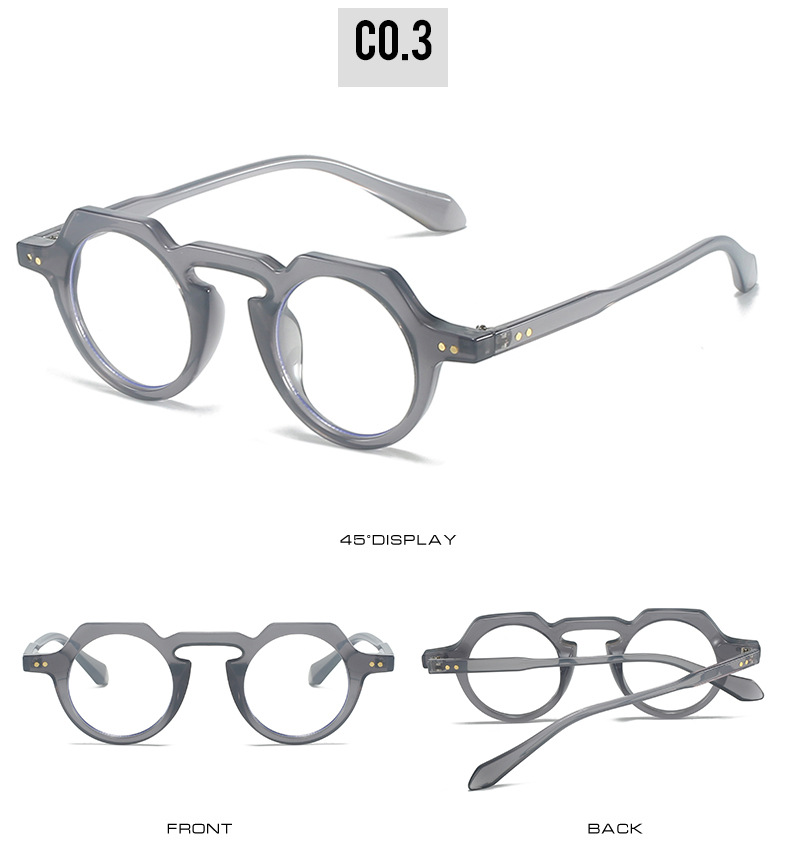 Round Frame Glasses Style Outdoor, Travel Occasion Retro Sweet Solid Color PC UV400 Protection Round Frame Full Frame Men's Sunglasses