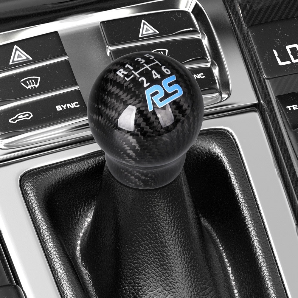 Car modification accessories RS carbon fiber gear shift knob ST6-speed shift knob suitable for Focus Fiesta
