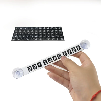Nömrəli dayanma kartı number plate simple fashion moving - silver-1-piece-with-number-sticker-version