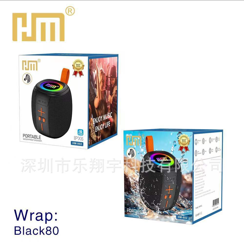 HM-802 nuevo comercio exterior transfronterizo altavoz inalámbrico bluetooth alta potencia sonido portátil subwoofer impermeable
