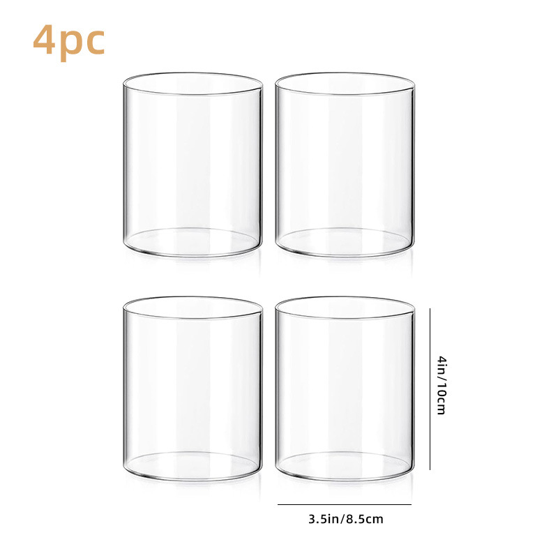 Jarrón de vidrio simple transparente hogar cristalería hidropónica candelabro diseño de ambiente de boda vela a prueba de viento taza