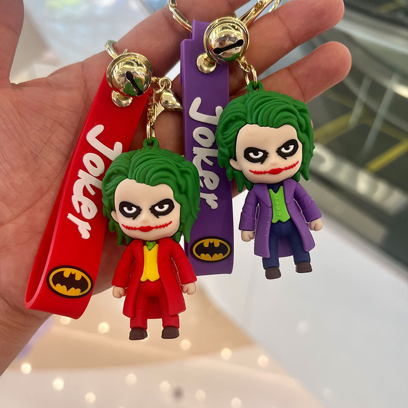 Cartoon clown epoxy three-dimensional doll keychain pendant trendy bag ornaments cute car key chain in stock