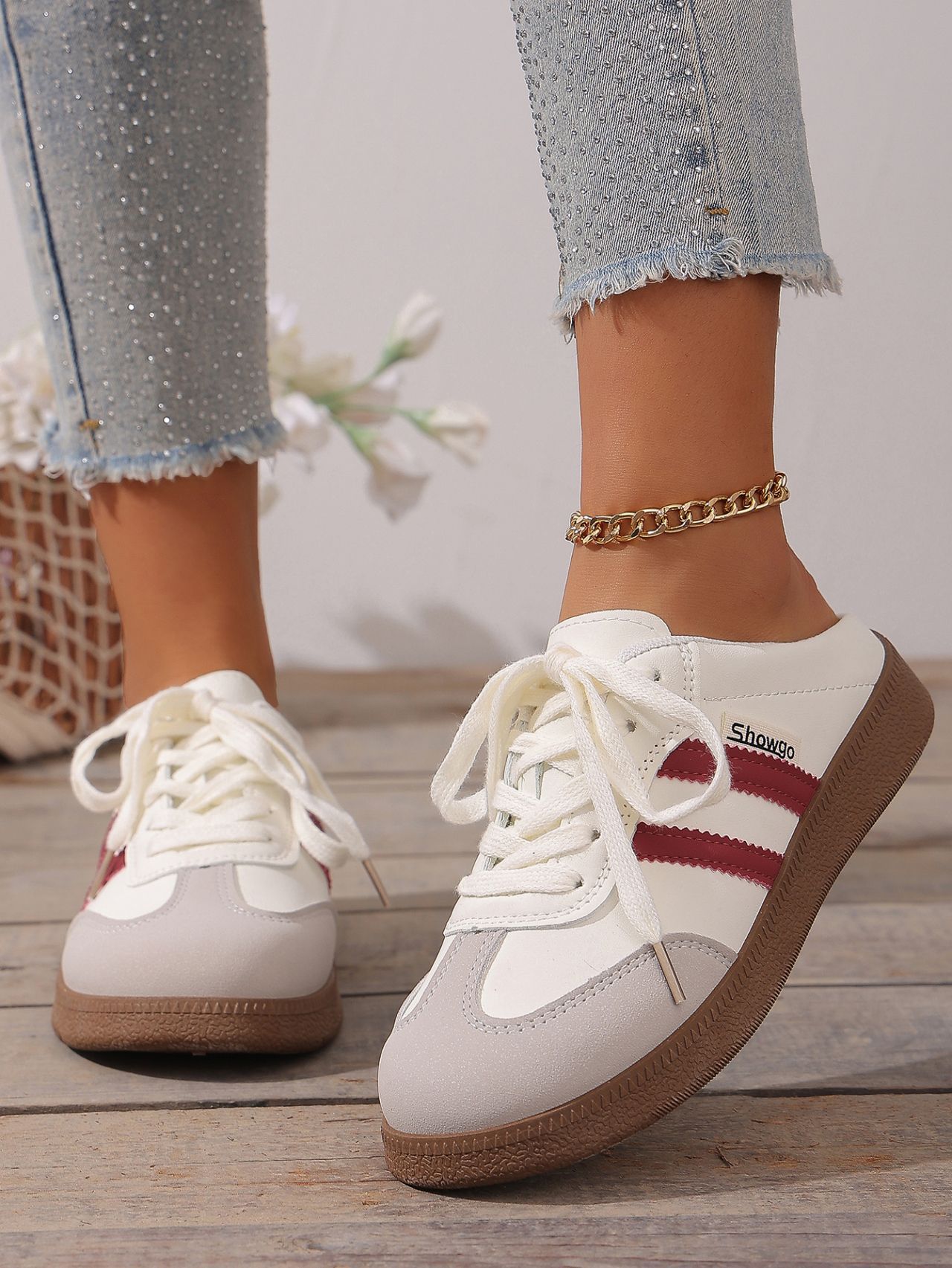 Damen Plattform Slipper Mit Farbblock In Großen Größen_voghion.com