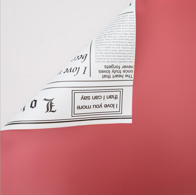 Flower Party Factory Nuevo periódico en inglés Papel de embalaje de flores Sentido de alta calidad Florería impermeable Papel de embalaje de flores Papel de embalaje de ramo