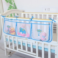 3D Creative New Baby Cot Three-Grid Cartoon Daily Necessities Storage Bag Bedside Hanging Bag Large Capacity